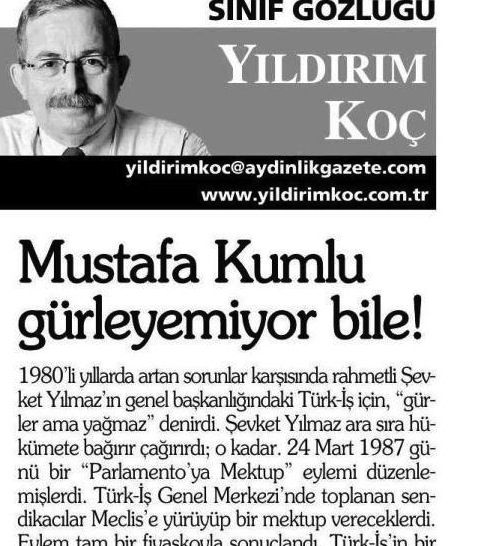 MUSTAFA KUMLU GÜRLEYEMİYOR BİLE!