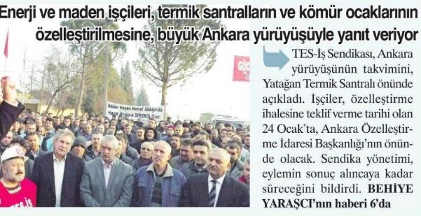 24 OCAK’TA ANKARA’DAYIZ