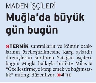 MUĞLA’DA BÜYÜK GÜN BUGÜN