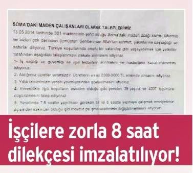 İŞÇİLERE ZORLA 8 SAAT DİLEKÇESİ İMZALATILIYOR!