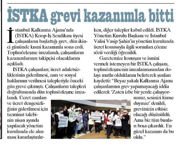 İSTKA GREVİ KAZANIMLA BİTTİ