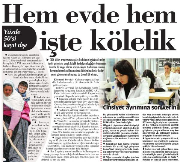 HEM EVDE HEM İŞTE KÖLELİK