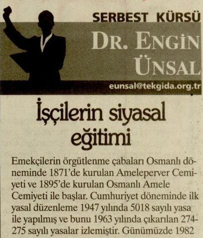 İŞÇİLERİN SİYASAL EĞİTİMİ