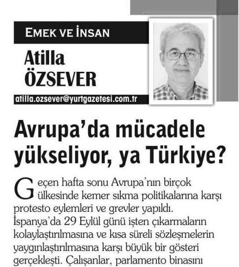 AVRUPA’DA MÜCADELE YÜKSELİYOR, YA TÜRKİYE?