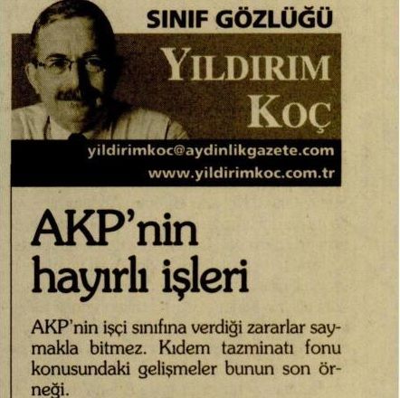 AKP’NİN HAYIRLI İŞLERİ