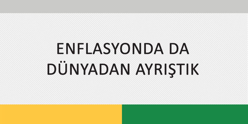 ENFLASYONDA DA DÜNYADAN AYRIŞTIK