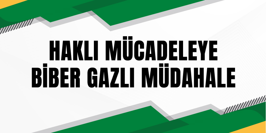 HAKLI MÜCADELEYE BİBER GAZLI MÜDAHALE